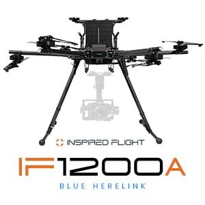 Inspired Flight IF1200A Blue Herelink Blue UAS NDAA Compliant Enterprise Drone Bundle (102396)